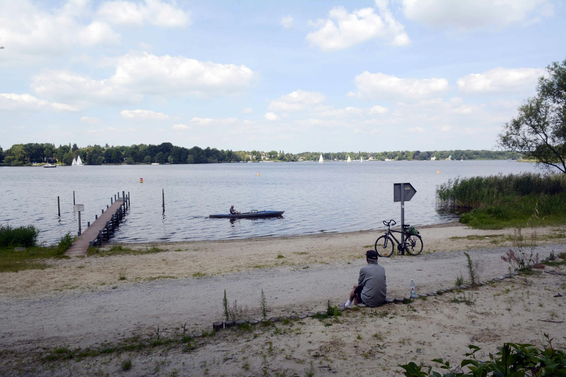 Die Badestelle am Grunewaldturm ist derzeit nicht für Schwimmer zu empfehlen.