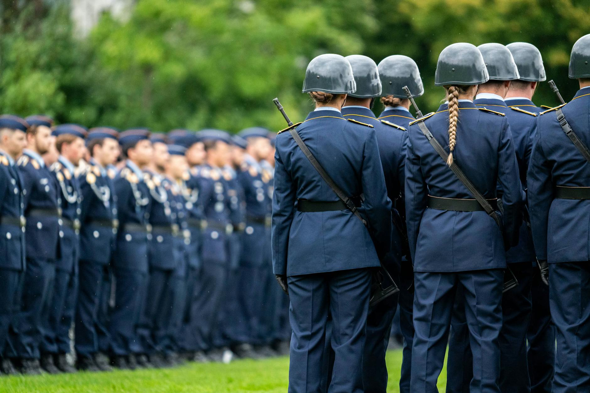 Appel zur Verabschiedung vom 124. Offizierlehrgang der Luftwaffe der Bundeswehr in der Kaserne bzw. Offizierschule in Fürstenfeldbruck