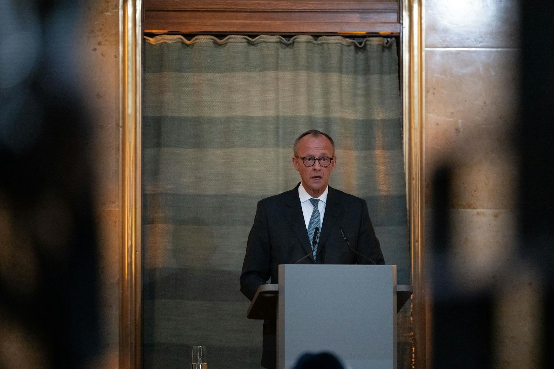 Friedrich Merz bei der Eröffnung der neuen Synagoge in München.